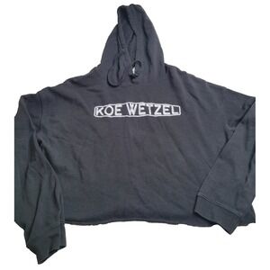 Koe Wetzel Cropped Hoodie Women's XL Black